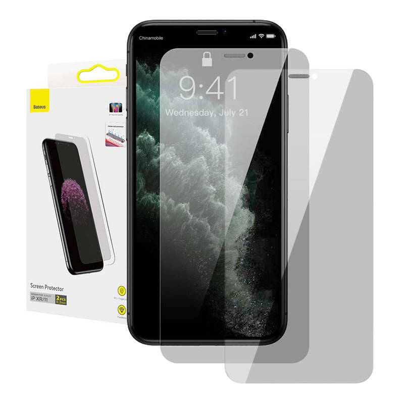 Baseus 0.3mm ekraanikaitsekile (2tk pakend) iPhone XR/11 6.1 tollile