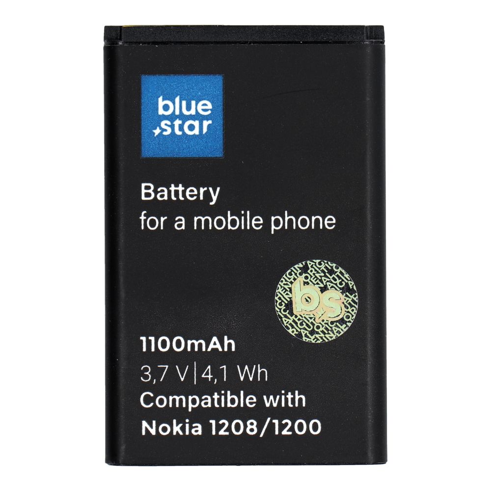 Aku jaoks Nokia 1208 / 1200 / C1 / 1616 / 1800 1100 mAh Sinine Star