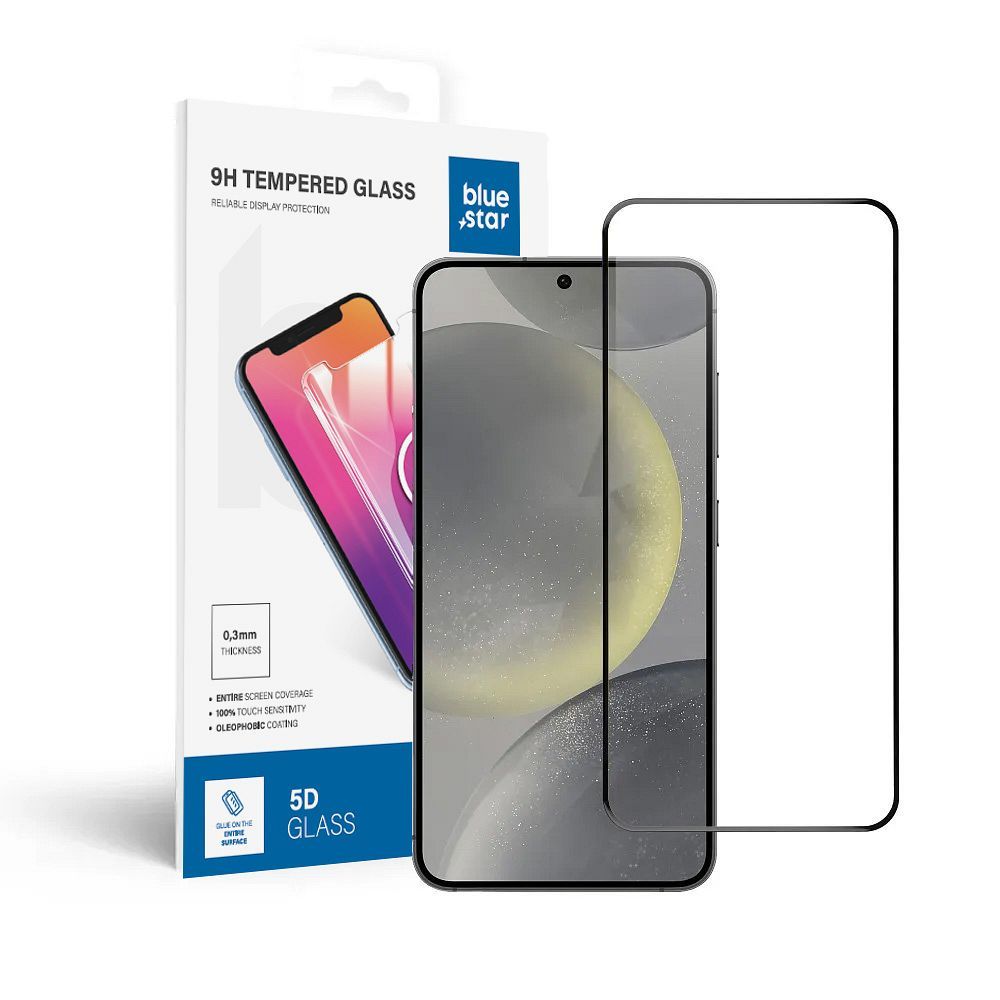 Karastatud klaas to Samsung Galaxy S24 (full glue / Ümbris friendly) sinine Star 5D must