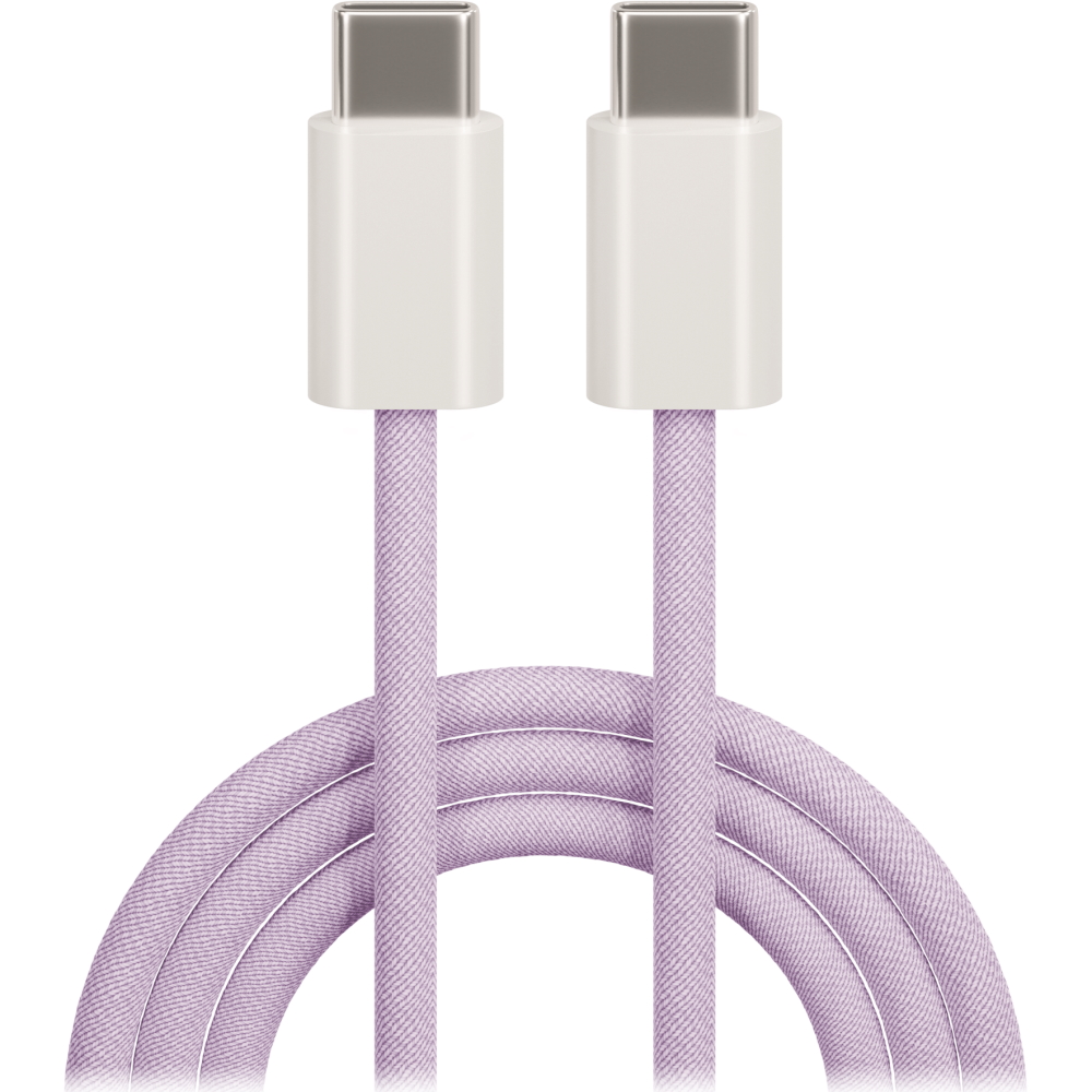 Maxlife MXUC-06 cable USB-C - USB-C 1,0 m 20W lilla nylon