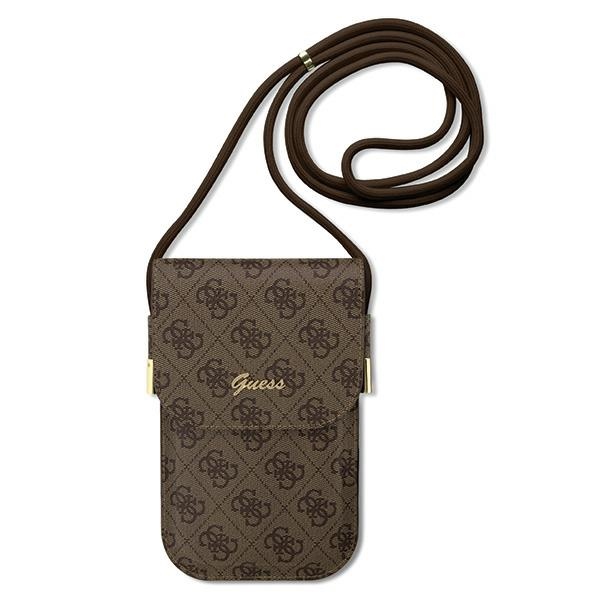 Guess bag jaoks phone GUOWBP4SNSW brown Wallet 4G Cord Script