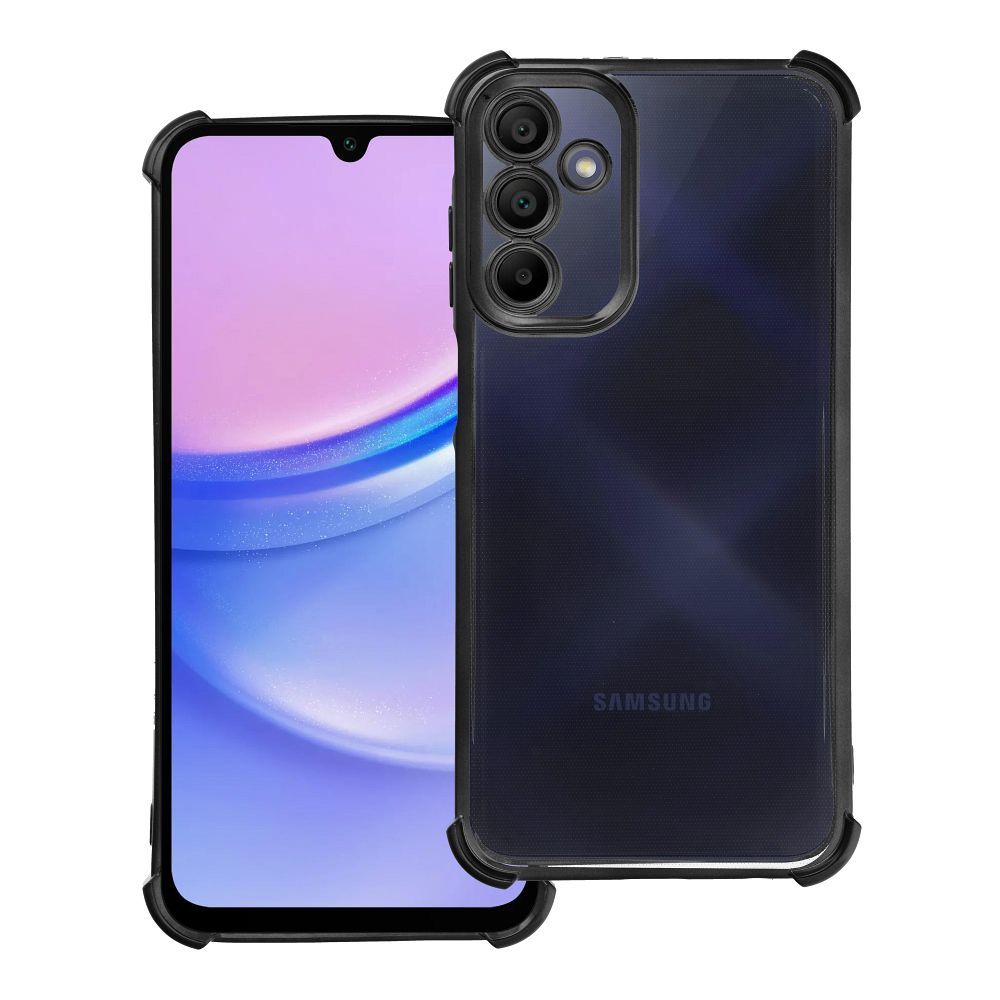 Ümbris jaoks Samsung A15 Antishock Electro must