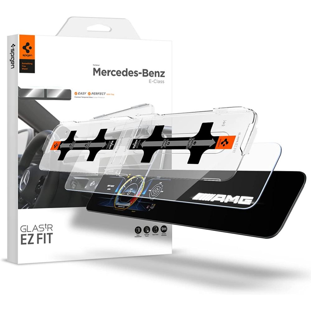 Spigen karastatud klaas "EZ FIT" SET MERCEDES E-CLASS 2020 / 2021