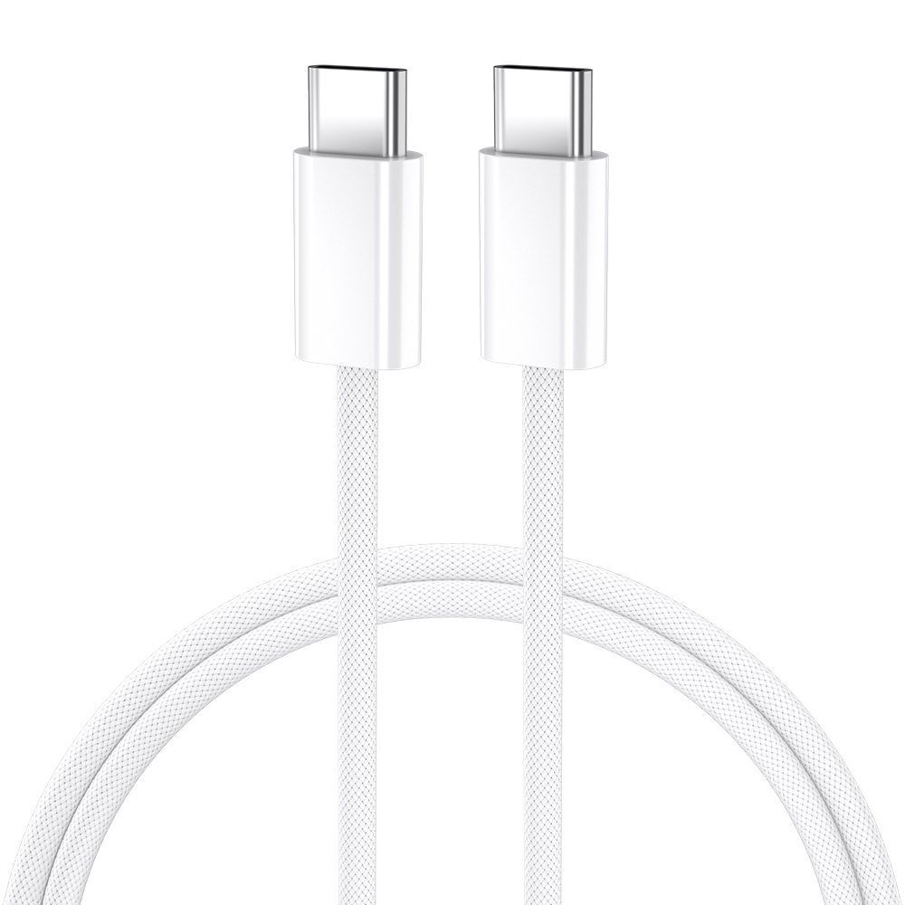 BWOO Cable USB-C - USB-C 1m 60W jaoks iPhone 15 BO-X284 valge