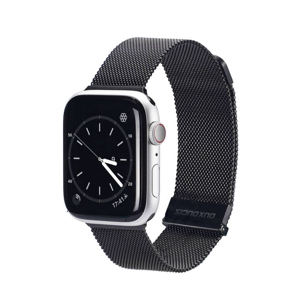 DUX DUCIS strap MILANESE stailess terasehall magnetic jaoks Apple Watch 38 / 40 / 41 mm must