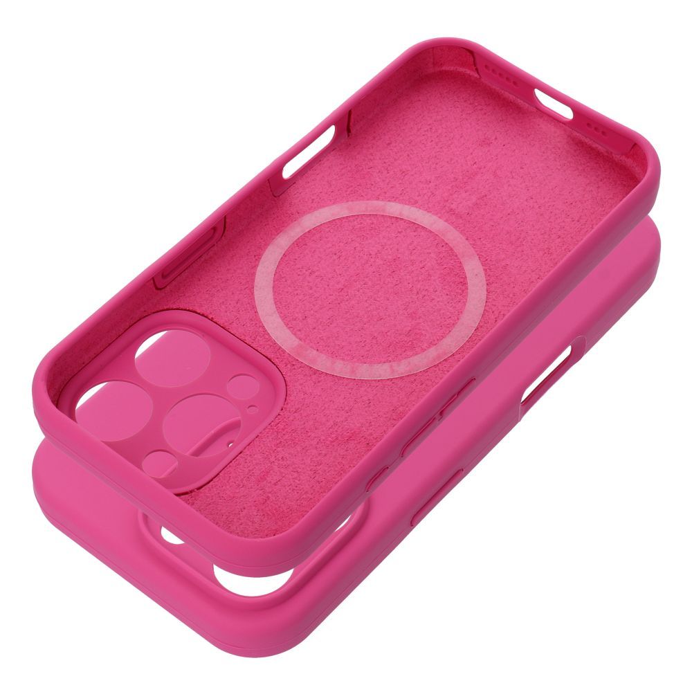 Case for iPhone 16 Silicone 2mm (camera protection) compatible with MagSafe pink