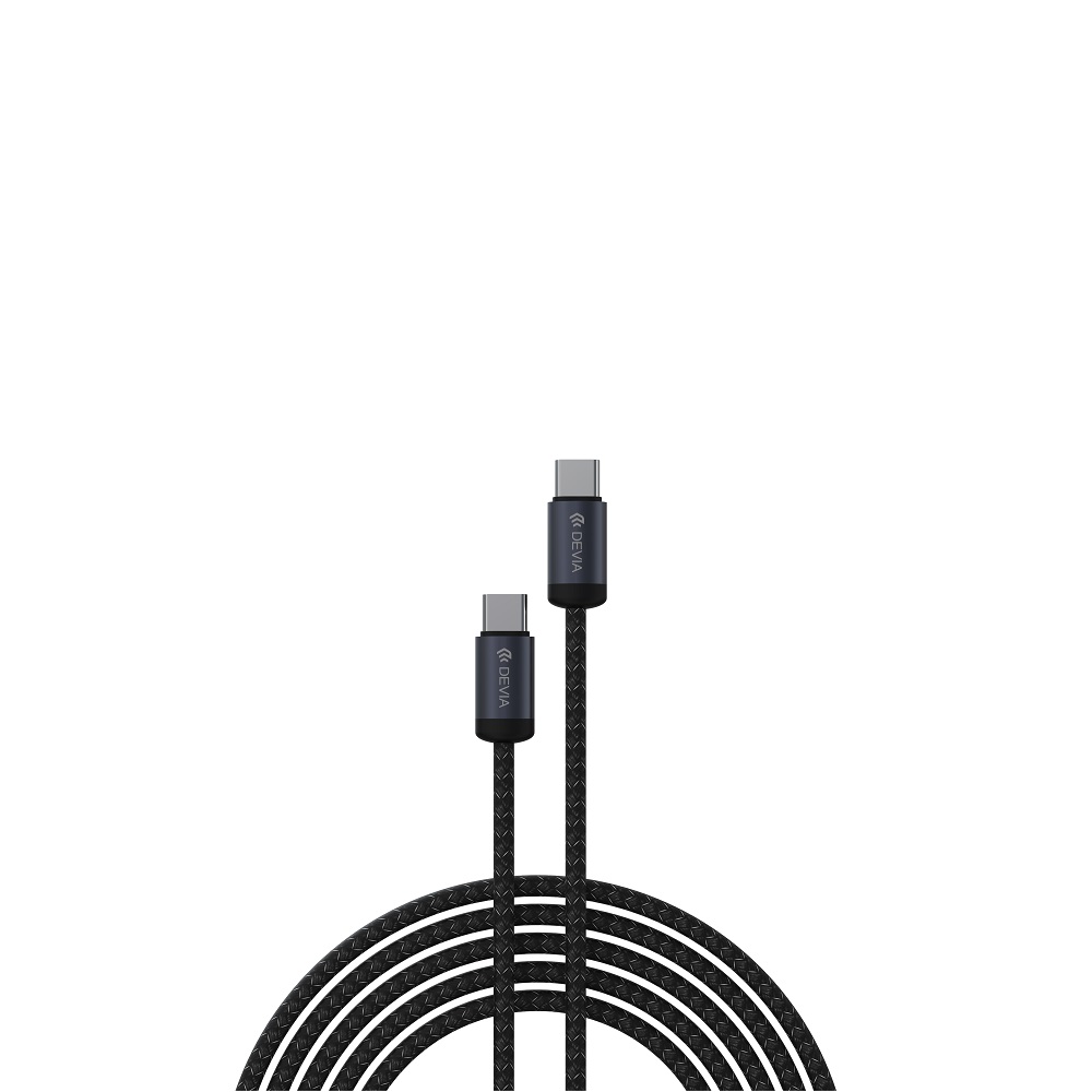 Devia кабель Gracious EC646 PD USB-C - USB-C 1,0 m 60W 3A черный