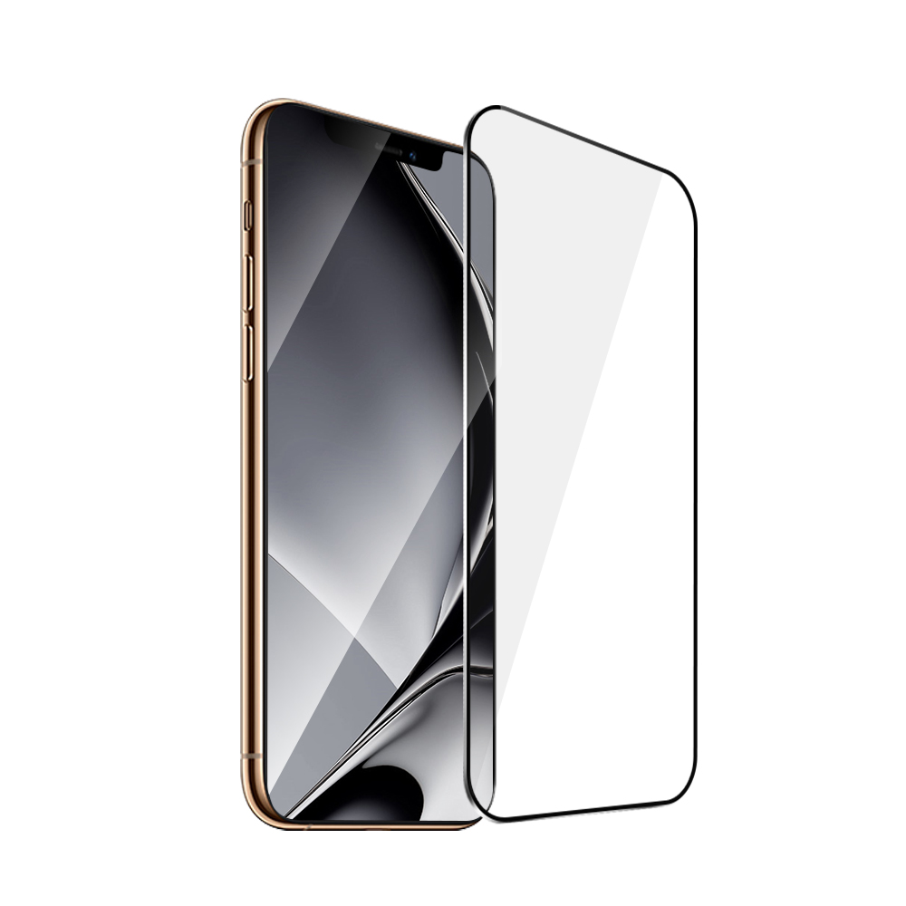 Karastatud klaas metal raamiga jaoks iPhone XS Max / 11 Pro Max must raamiga