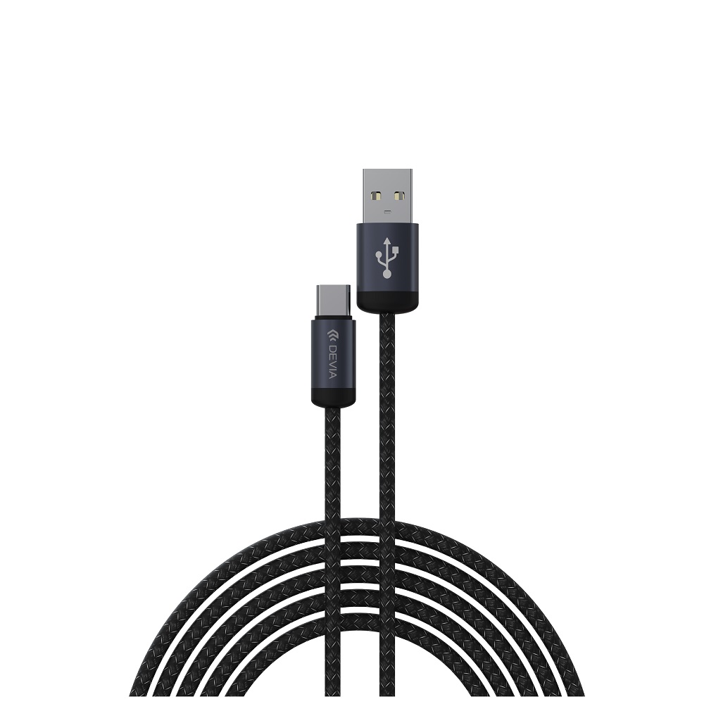 Devia кабель Gracious EC649 USB - USB-C 1,0 м 2A черный
