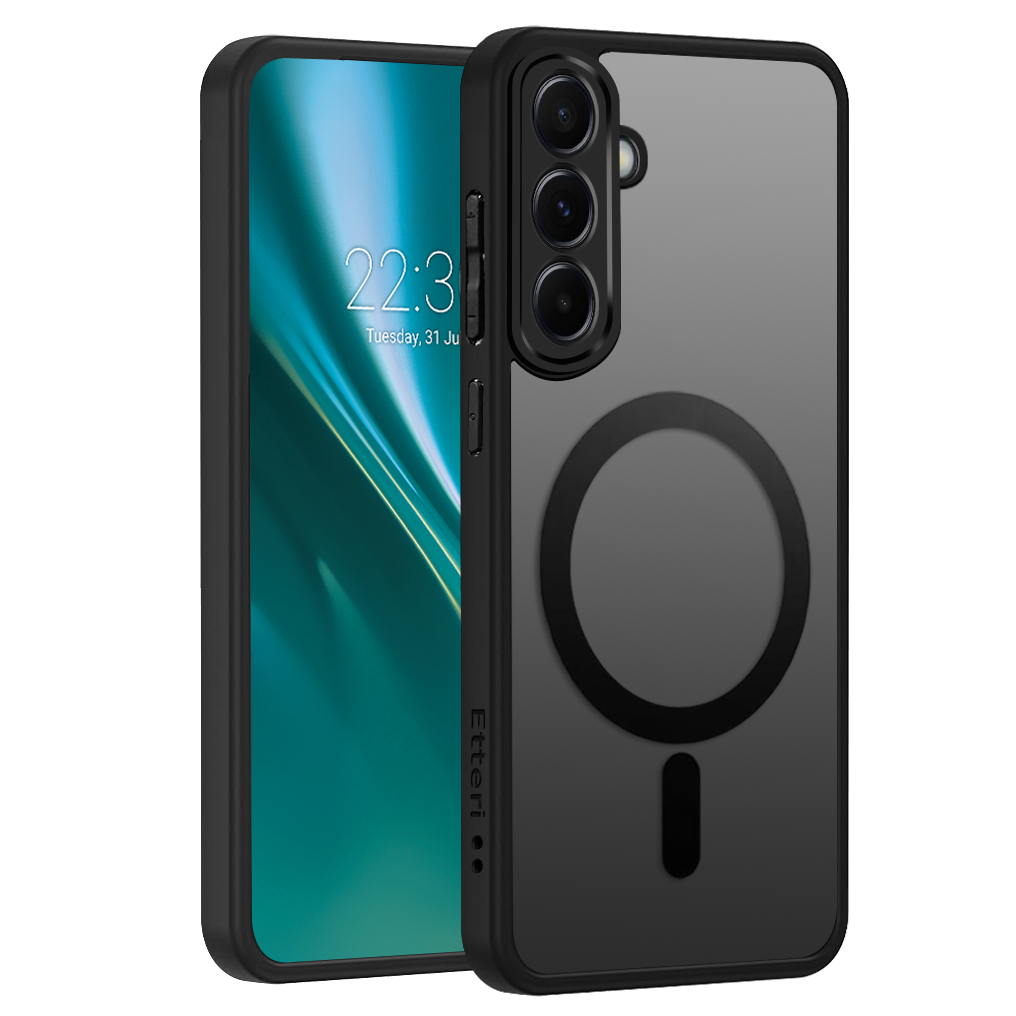 Etteri Matt Mag ümbris jaoks Samsung Galaxy A55 5G must