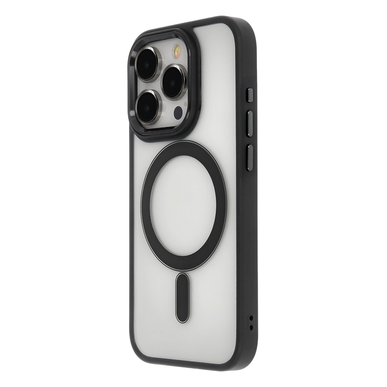 Satin Elegant Mag Ümbris jaoks iPhone 12 / 12 Pro 6,1" must