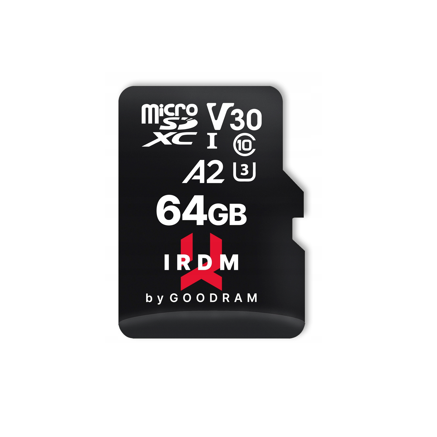GoodRam memory card IRDM 64GB microSD UHS-I U3 A2 V30 with adapter