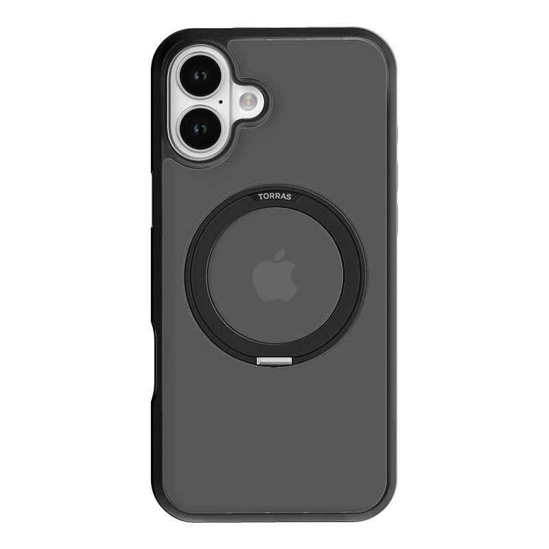 Torras Ostand Pro ümbris iPhone 16-le (must)