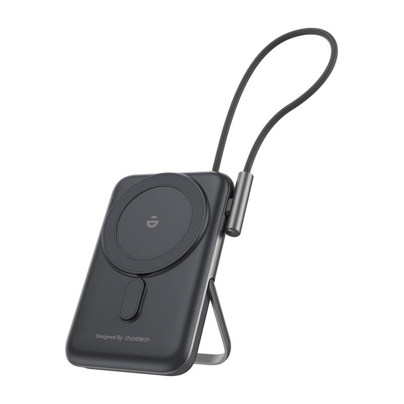 Choetech B735 magnetiline powerbank 10000mAh 20W PD + USB-C kaabel (must)