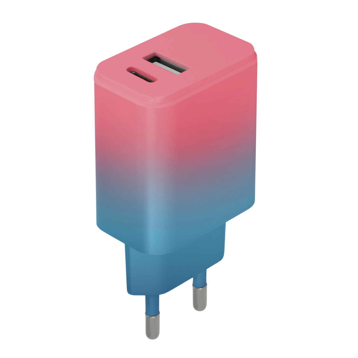Setty charger USB + USB-C 20W LSIG-AC-20 roosa-turquoise gradient