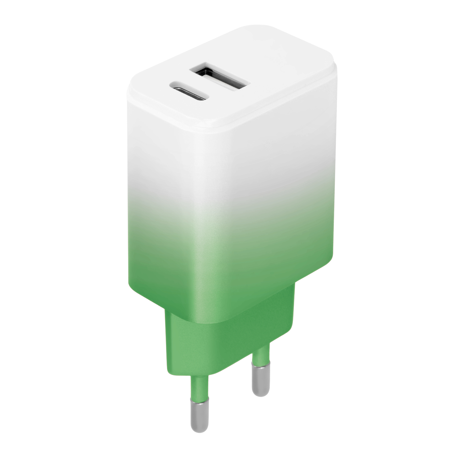 Setty charger USB + USB-C 20W LSIG-AC-20 mint-valge gradient
