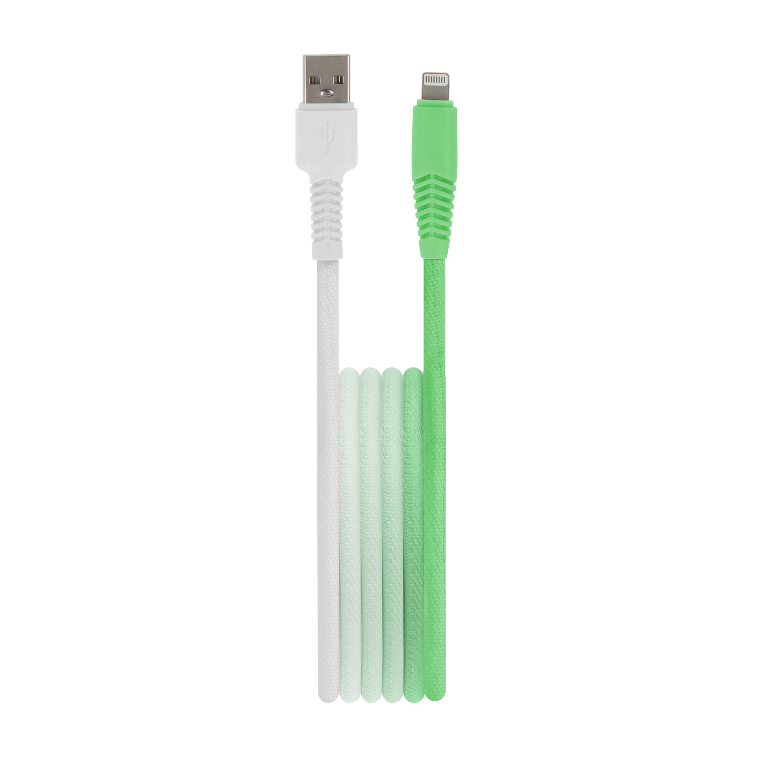 Setty cable USB - Lightning 1,5 m 2,4A KGA-L-1.52420 mint-valge gradient