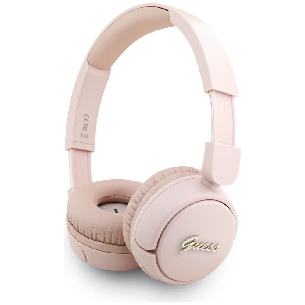 Guess Metal Logo Script Over-Ear Headphones - Roosa