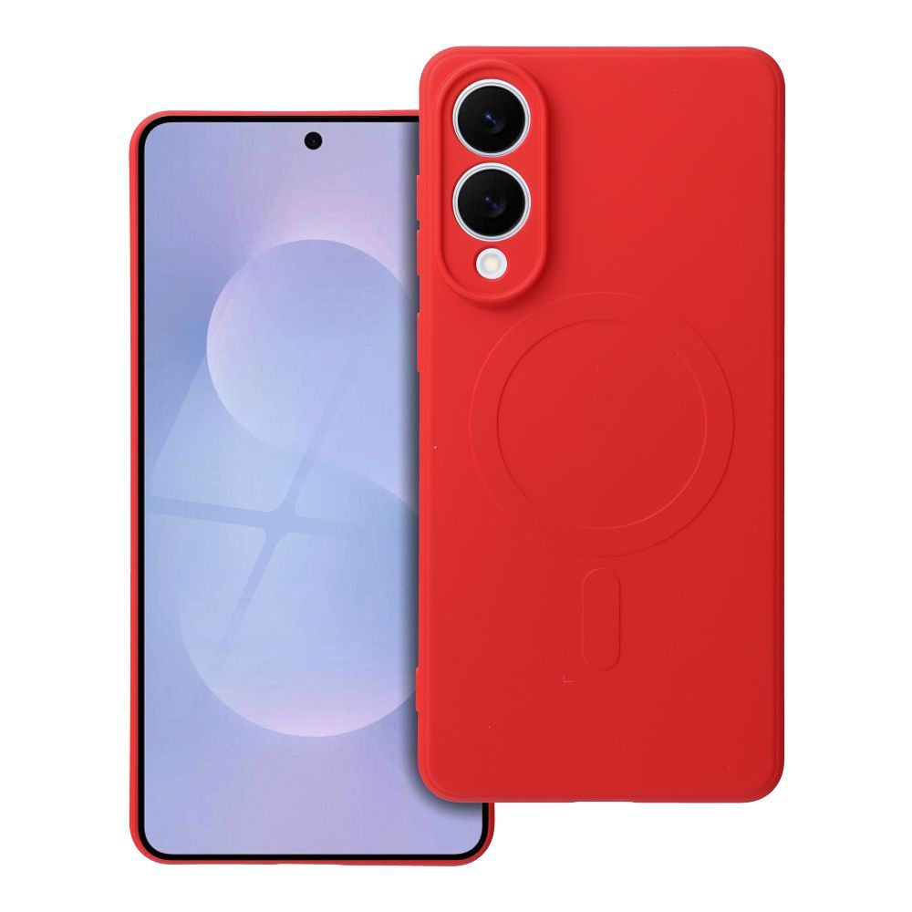 SILICONE MAG ÜMBRIS compatible with MagSafe jaoks SAMSUNG S25 Edge punane