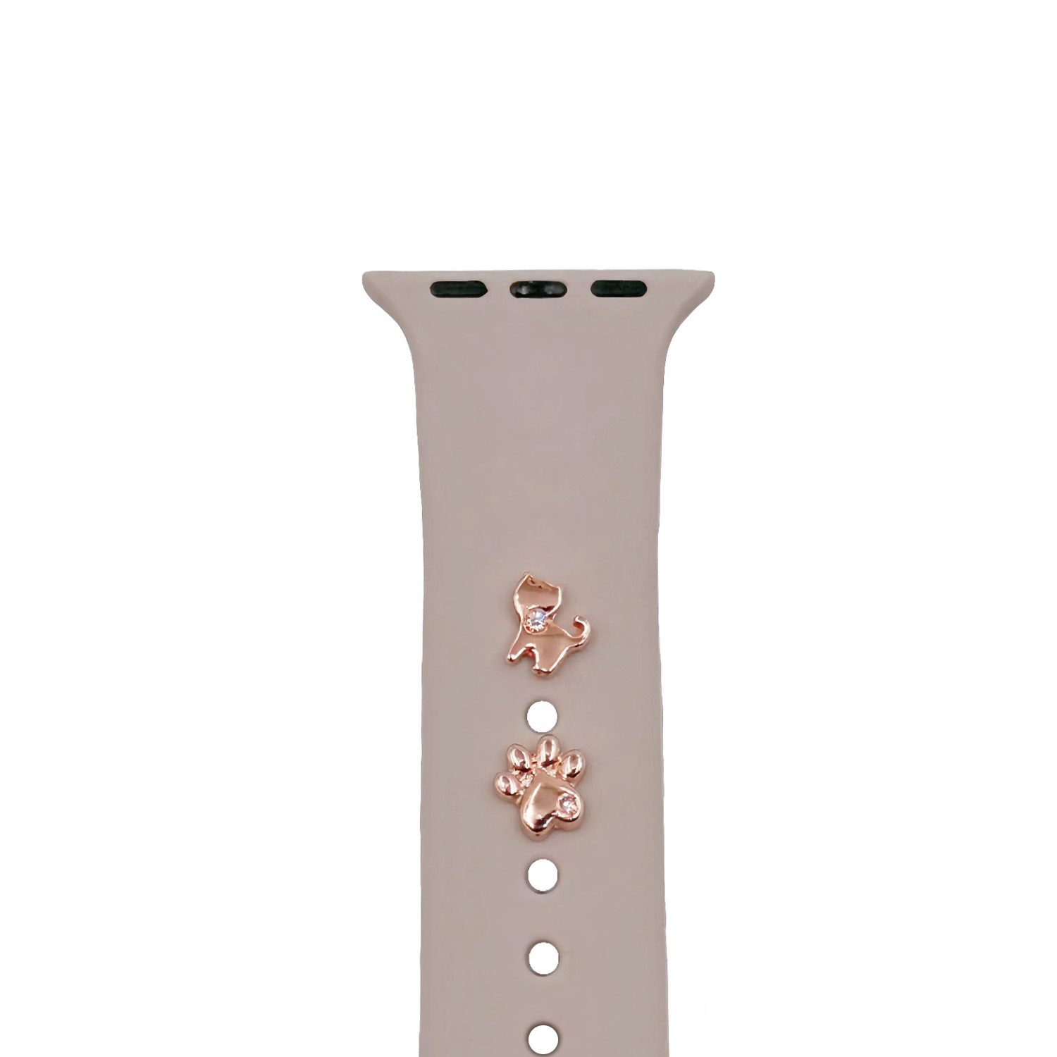 Pin Charms set for watch straps cat  rose gold