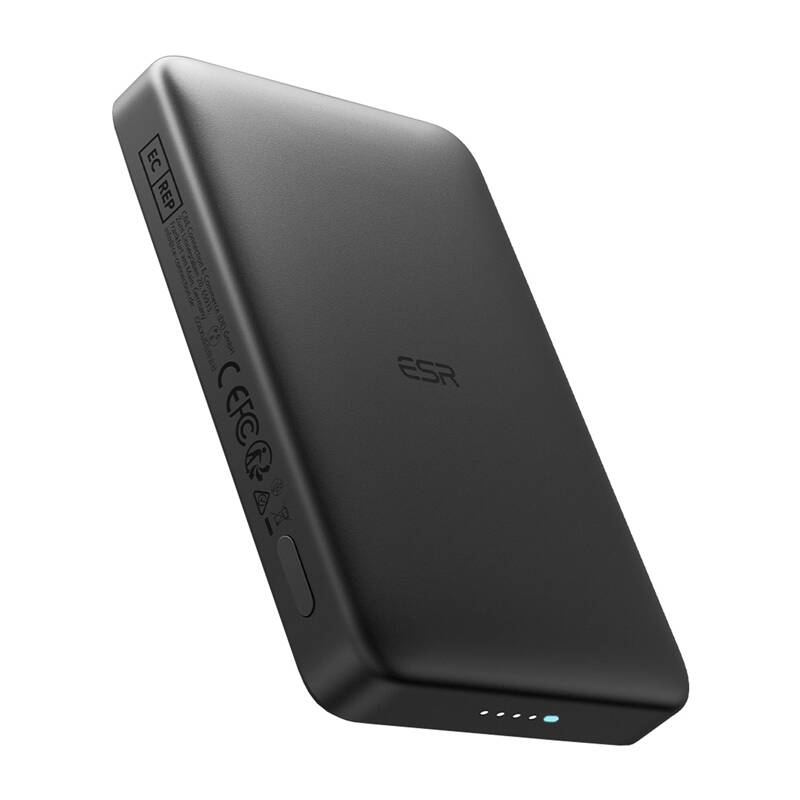 ESR Qi2 MagSlim 10000 mAh magnetiline energiapank (must)