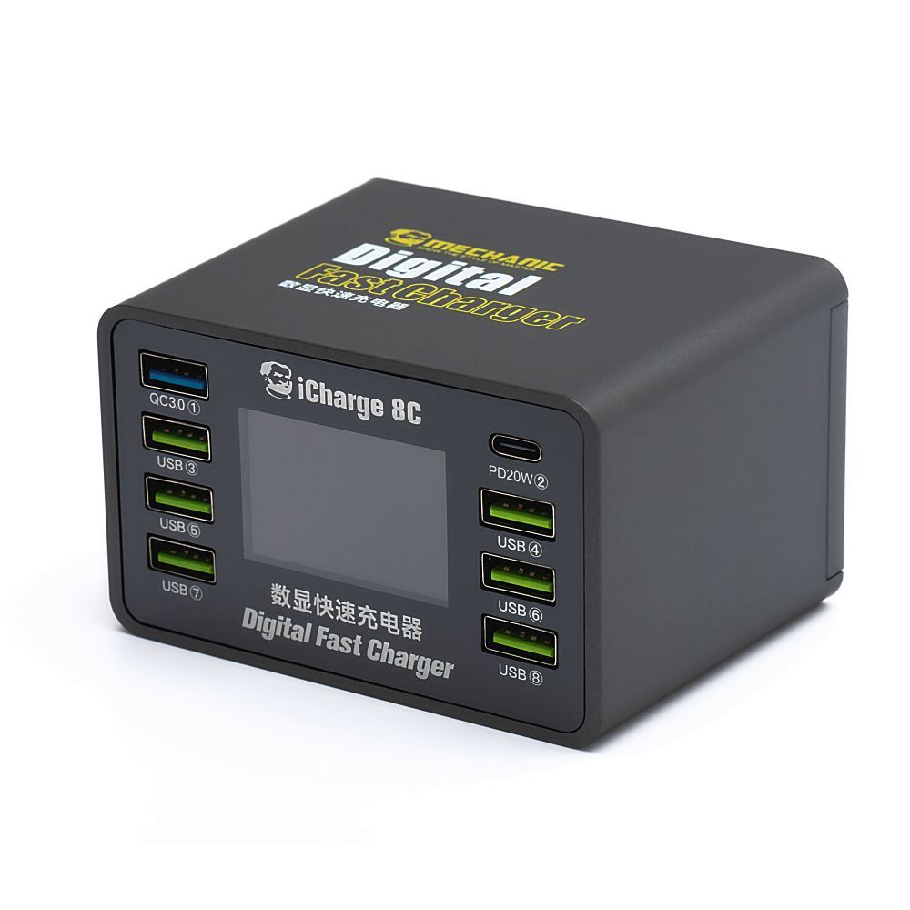 MECHANIC iCharge 8C 8-Port DC Power Supply PD QC3.0