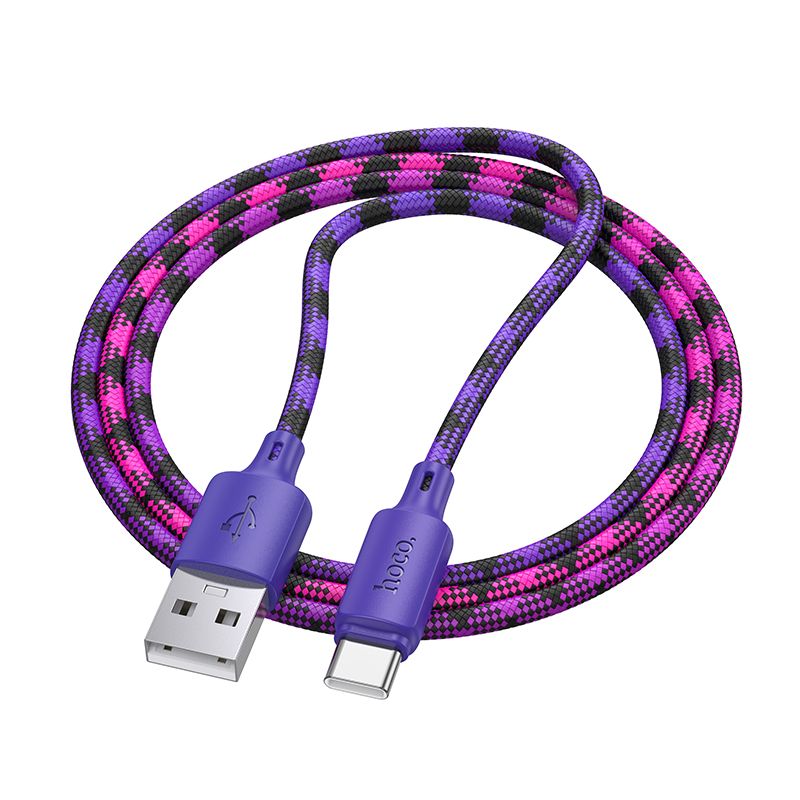 Kaabel USB A to USB C Hoco 3A 1 m X116 gradient purple