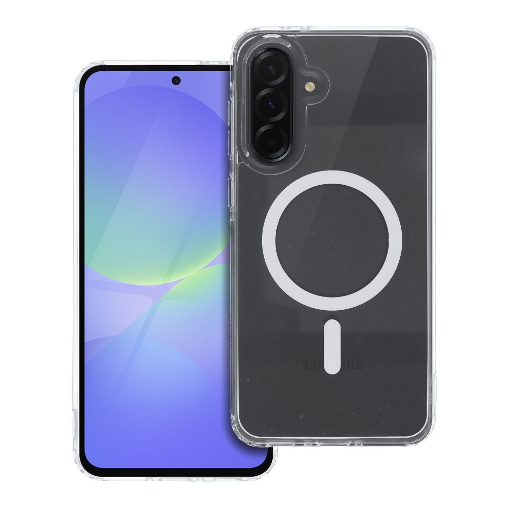 Drop Glue Colorful Ring Mag Cover compatible with MagSafe jaoks SAMSUNG A36 valge