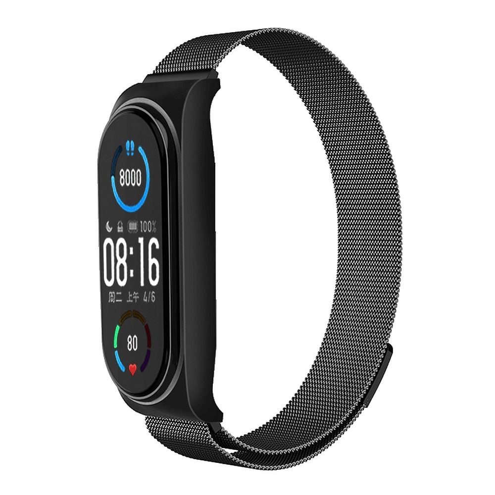 Strap METAL jaoks XIAOMIi Mi Band 7 must (01)