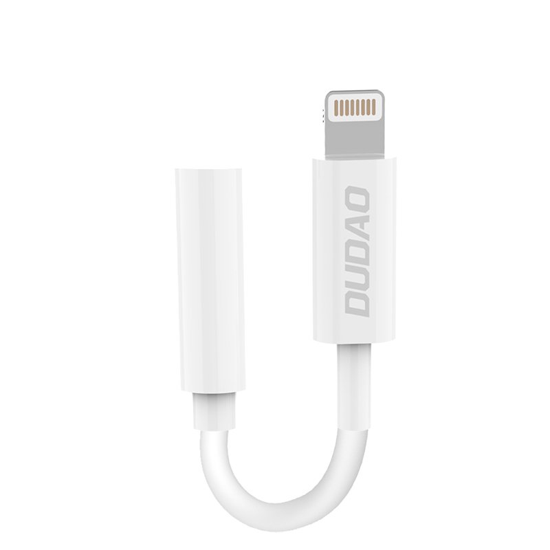 Dudao audio adapter headphone adapter from Lightning to 3.5 mm mini jack valge (L16i valge)