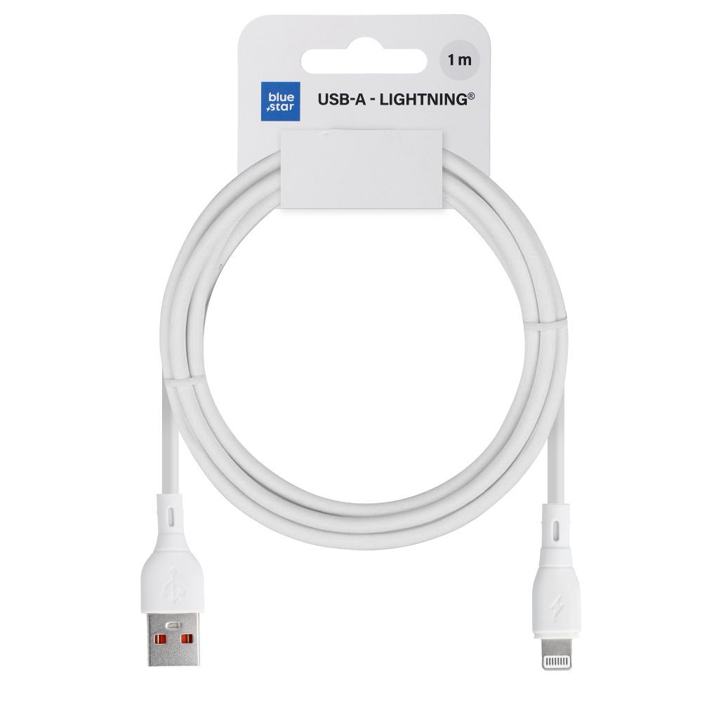 Kaabel USB A to Lightning Sinine Star 2,4A ECO 1 m PJ68-24-2.4 valge
