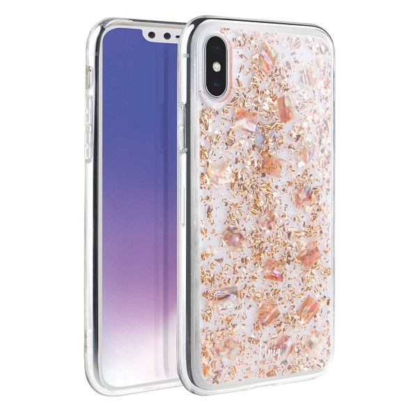 Uniq Lumence Clear korpus iPhone Xs Max'ile - roosa ja kuldne