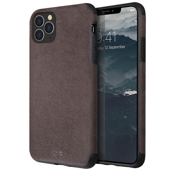 Uniq Sueve ümbris iPhone 11 Pro jaoks - tumehall