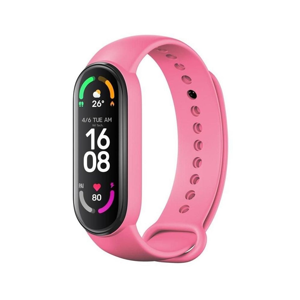 Silikoon strap jaoks XIAOMI Mi Band 5 / 6 / 7 roosa (06)