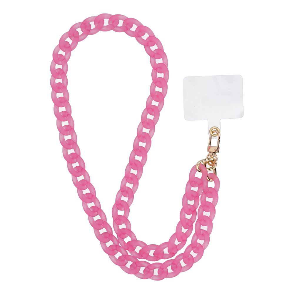 PANAMA LONG Phone lanyard, Phone pendant / cord length 80cm (40cm in the loop) / on neck - roosa