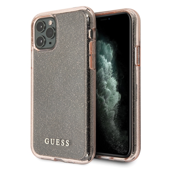 Guess GUHCN65PCGLPI iPhone 11 Pro Max roosa/roosa kõva ümbris Glitter