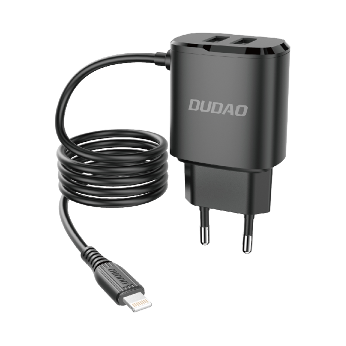 Dudao charger 2x USB with built-in 12W Lightning cable must (A2ProL must)