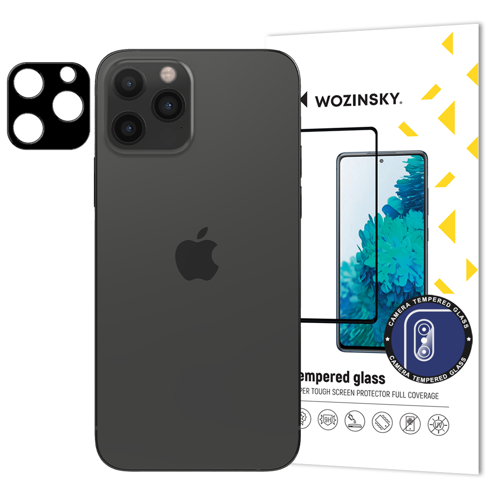Wozinsky täiskaamera klaas 9H täiskaamera karastatud klaas iPhone 12 Pro kaamerale