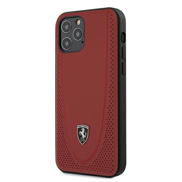 Ferrari FEOGOHCP12MRE iPhone 12/12 Pro 6.1" punane/punane kõvakott Off Track perforeeritud