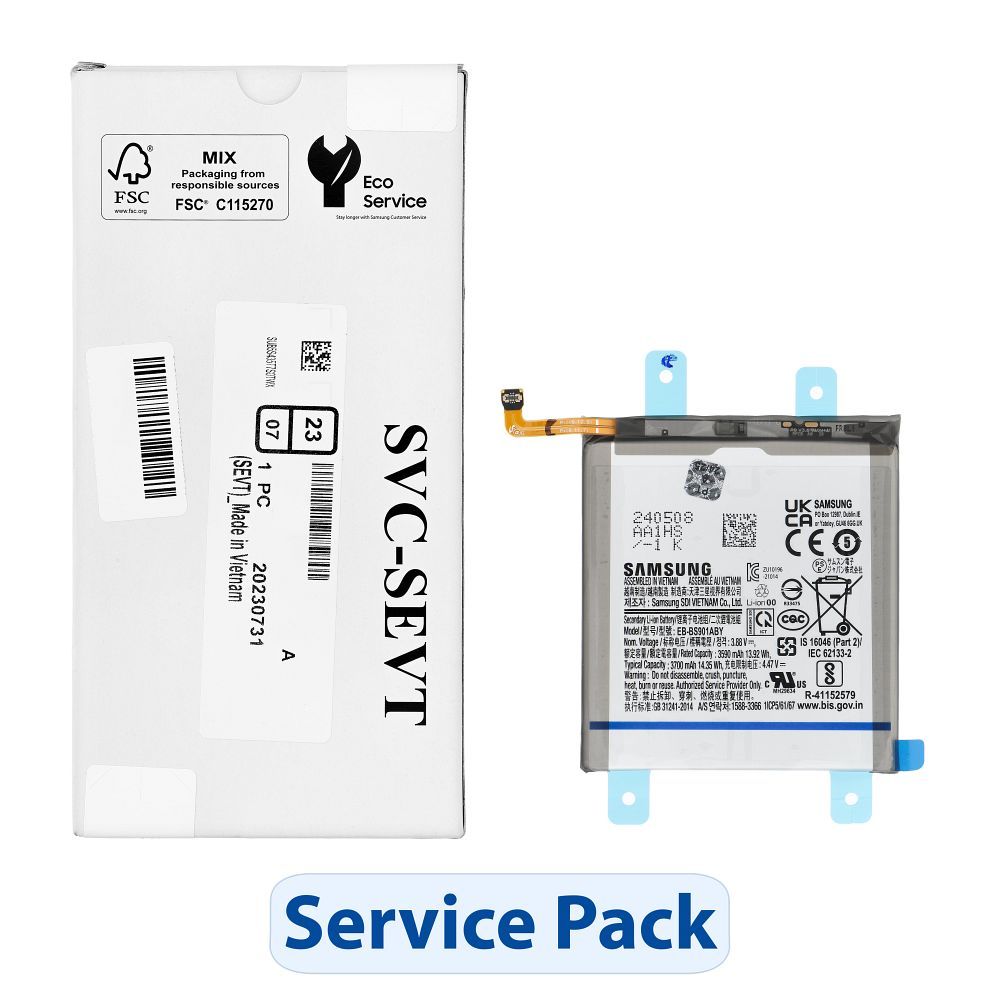 ServicePack Battery EB-BS901ABY jaoks SAMSUNG S22 5G S901 GH82-27494A