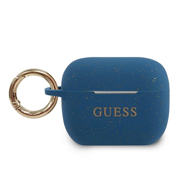 Guess GUACAPSILGLBL AirPods Pro kate sinine/sinine Silikoon Glitter