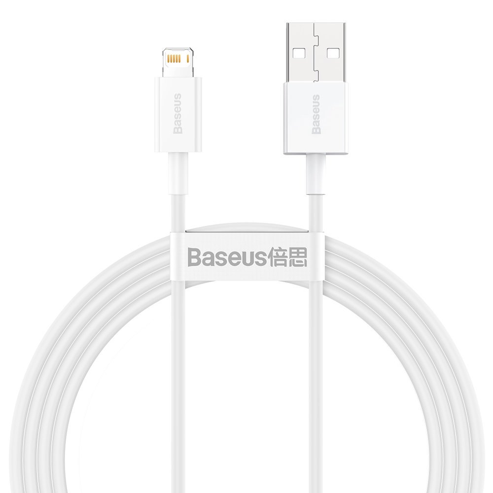 USB kaabel Baseus Superior from USB to Lightning 2.4A 1.5m valge CALYS-B02