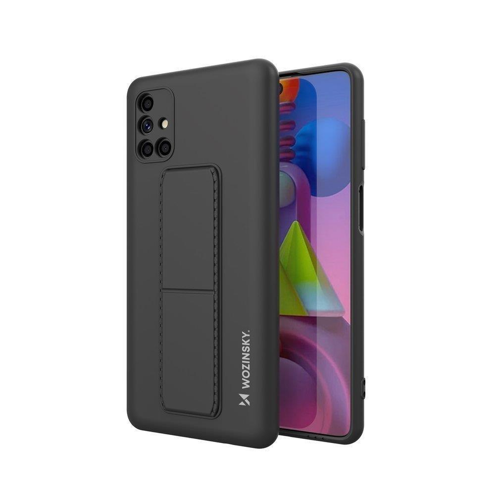 Wozinsky Kickstand Case silikoonist ümbris koos statiiviga Samsung Galaxy M51 jaoks must