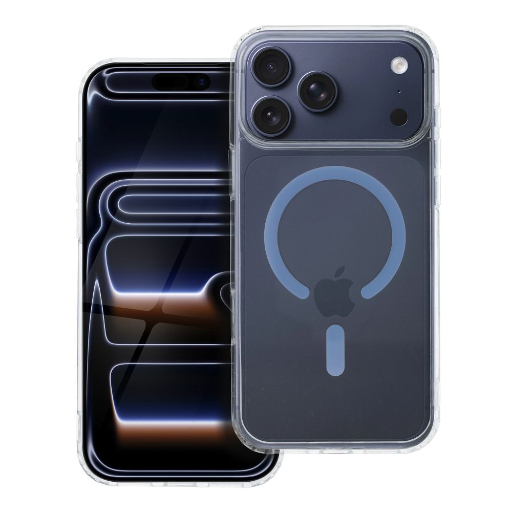 Drop Glue Colorful Ring Mag Cover compatible with MagSafe jaoks IPHONE 17 Pro Max light sinine