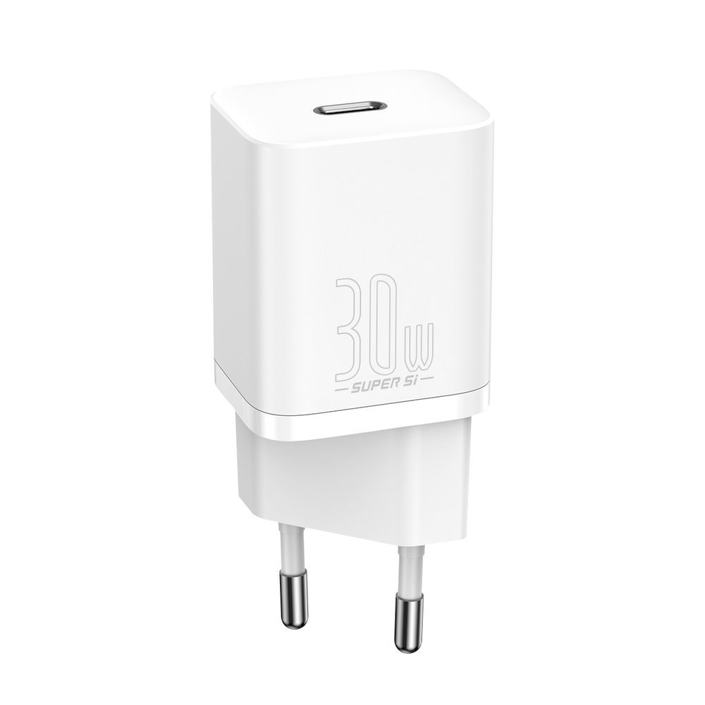Laadija Baseus Super Si 30W USB-C valge CCSUP-J02