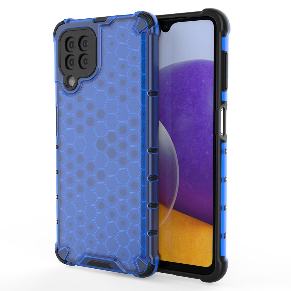 Honeycomb Case soomuskaitse TPU kaitsekattega Samsung Galaxy A22 4G sinine