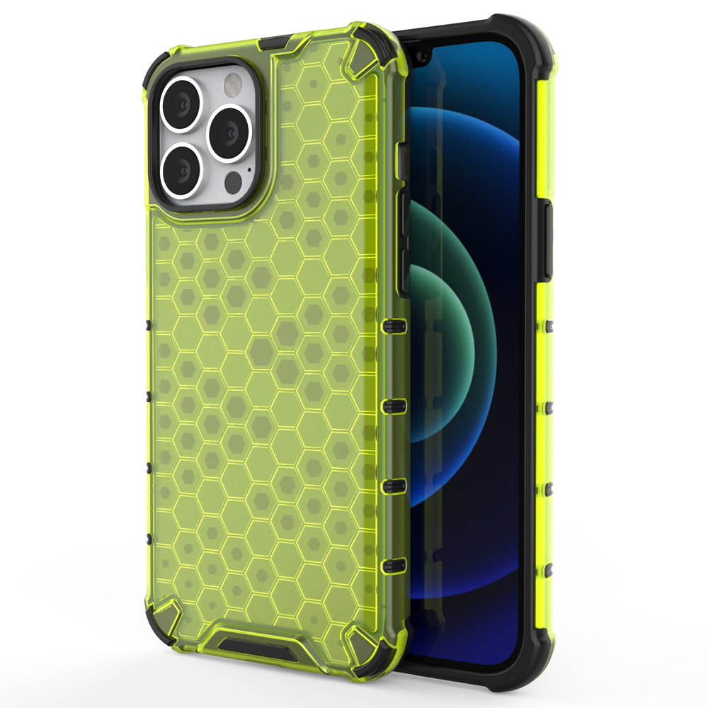 Honeycomb Case soomuskate TPU kaitsekattega iPhone 13 Pro Maxile roheline