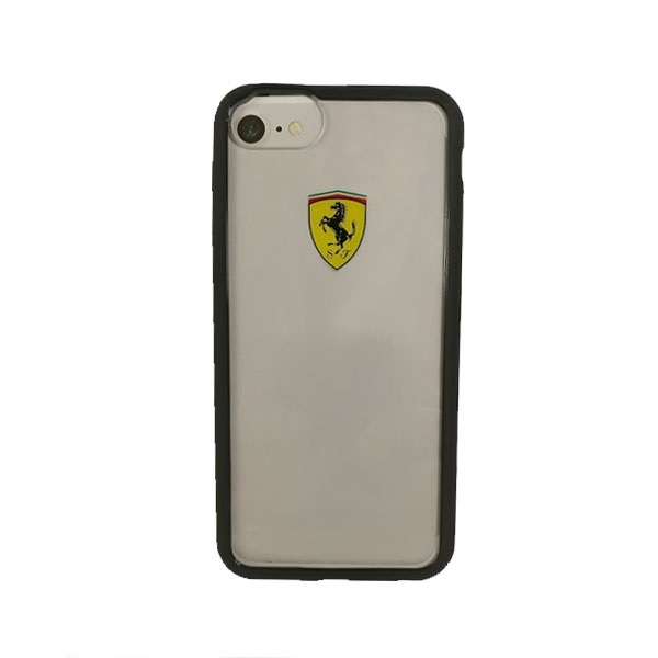 Ferrari kõvakott FEHCRFP7BK iPhone 7/8 /SE 2020 / SE 2022 läbipaistev/must