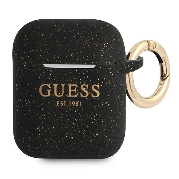 Guess GUA2SGGEK AirPodsi kate must/must Silikoonist Glitter