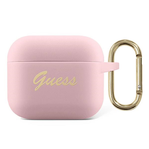 Guess GUA3SSSI AirPods 3 kate roosa/roosa Silikoon Vintage Script